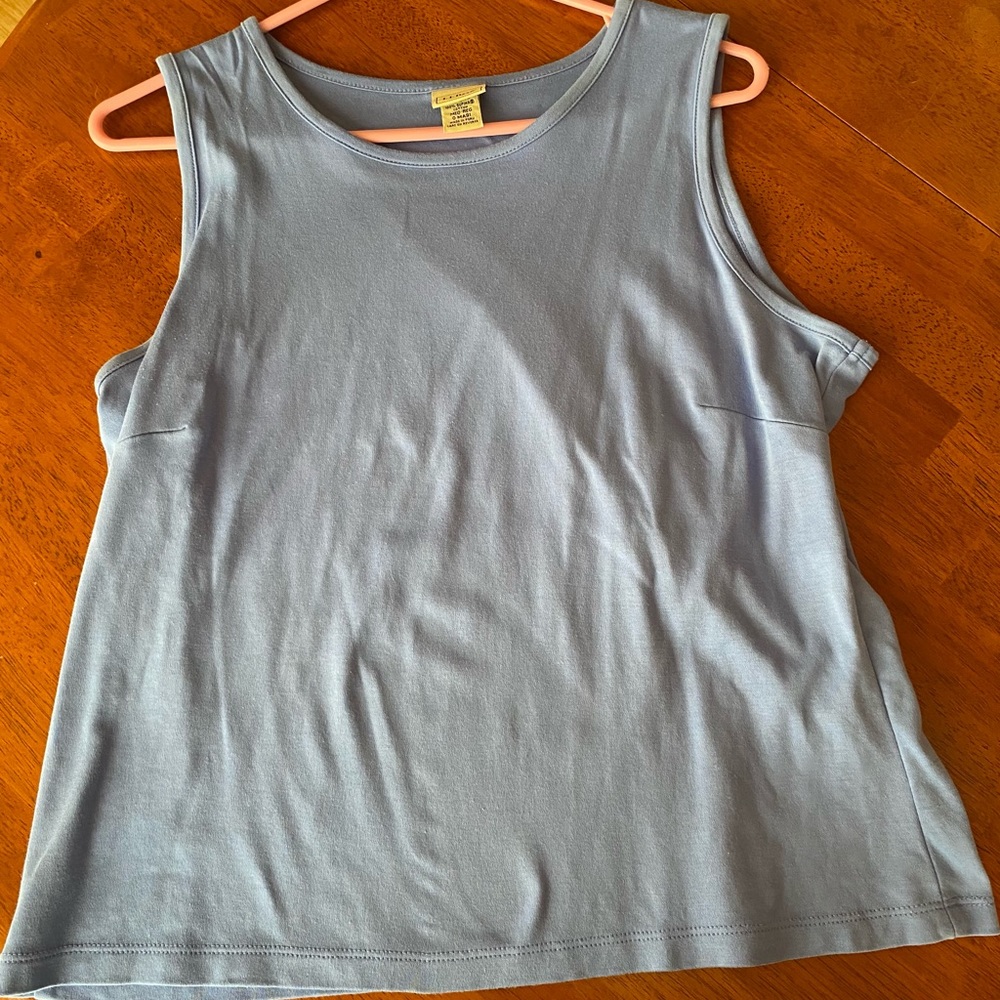 LL Bean Light Blue Tank Top size M-Reg